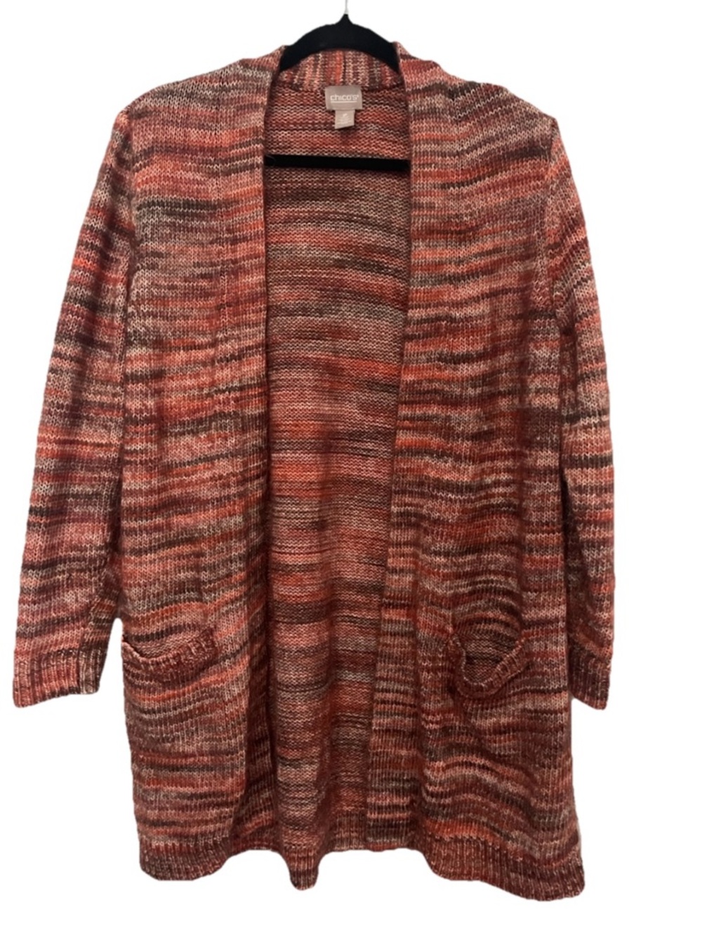 Chico’s Multi Marled Open-Front Cardigan Sweater